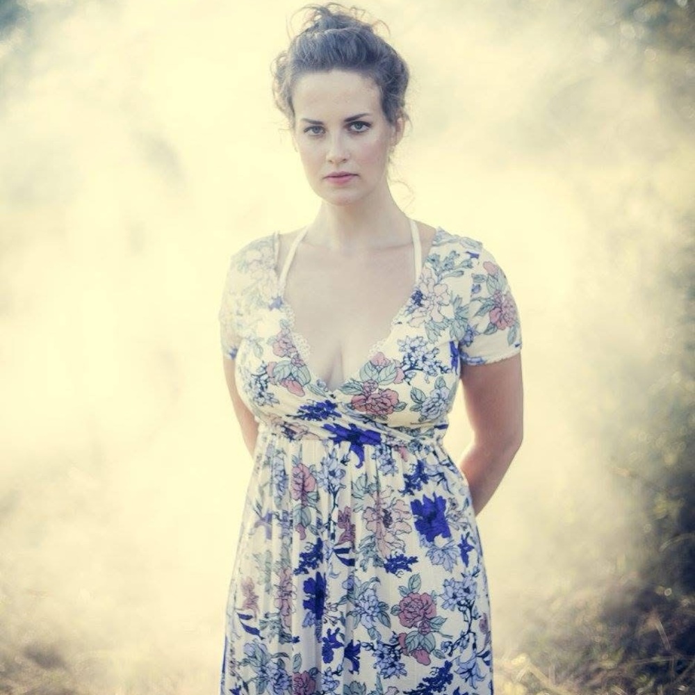 ASOS Floral Midi Dress - White and Blue
